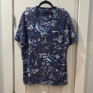 Polo Ralph Lauren Marlin Fishing Boating Short Sleeve Tee Medium Classic Fit EUC